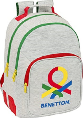 Mochila Escolar Dupla 42cm adap trolley Benetton Pop