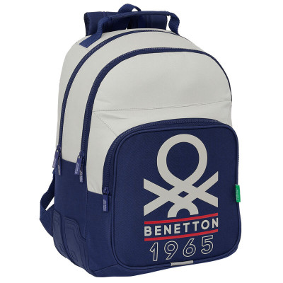 Mochila Escolar Dupla 42cm adap trolley Benetton Varsity 1965