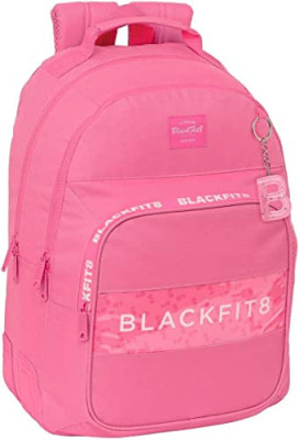 Mochila Escolar dupla 42cm adap trolley Blackfit8 Rosa Glow Up