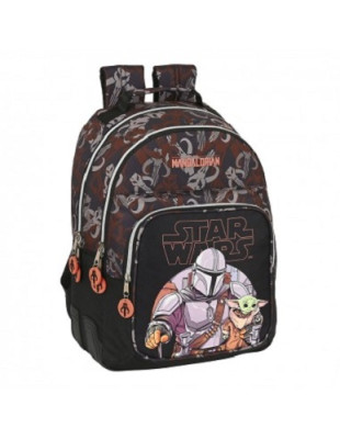 Mochila Escolar Dupla 42cm adap trolley Star Wars Tha Mandalorian The Guild