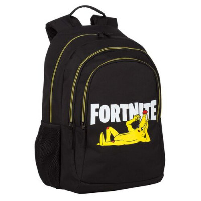 Mochila Escolar dupla Fortnite Crazy Banana 42cm adap trolley