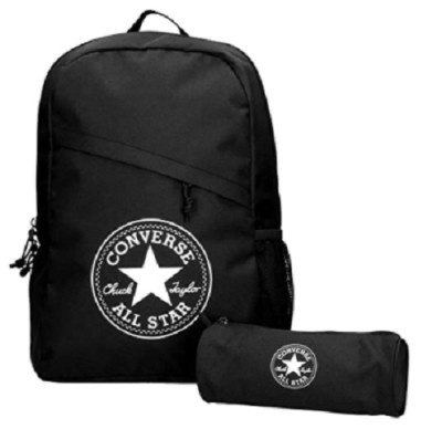 Mochila Escolar + Estojo Converse All Star Preta 44cm