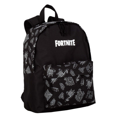 Mochila Escolar Fortnite Dark Black 41cm