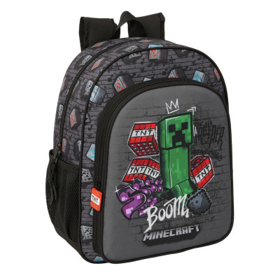 Mochila Escolar Graffiti Minecraft 38cm