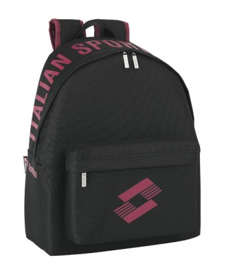 Mochila Escolar Lotto Black & Pink