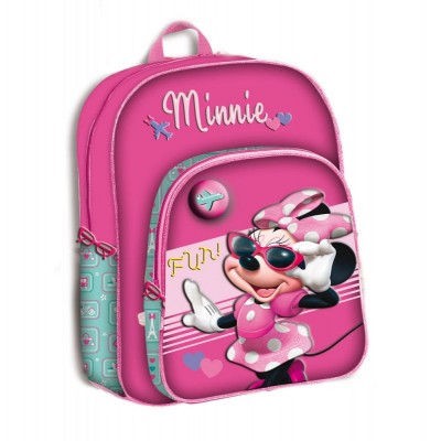 Mochila escolar Minnie Disney Fun adaptável trolley