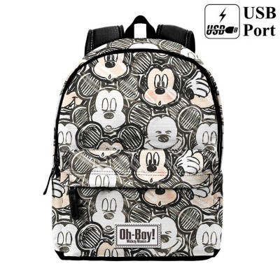 Mochila Escolar Premium 42cm Mickey - Oh Boy