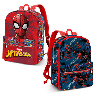 Mochila escolar reversível 40cm Spiderman - Hero