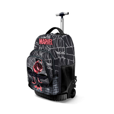 Mochila Escolar Spiderman Marvel Preta c/ Trolley