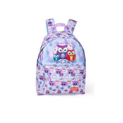 Mochila + Estojo Escolar Emoji Owls