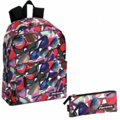 Mochila +Estojo Red Perona