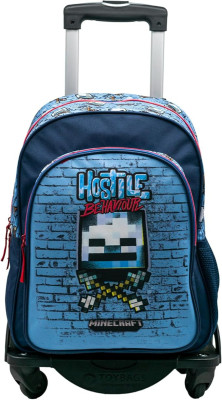 Mochila Minecraft Hostile + Trolley Toybags 360º