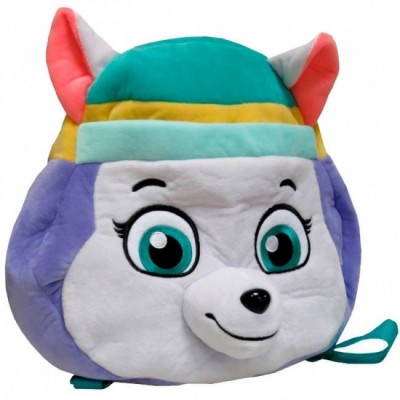 Mochila Peluche Patrulha Pata Rosto Everest 30cm