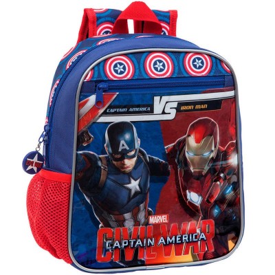 Mochila pre escolar 2 fechos Marvel Iron Man vs Capitão América