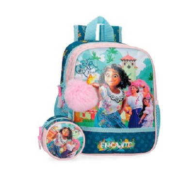 Mochila Pré Escolar 25cm Encanto Disney + Porta Moedas