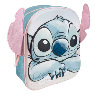 Mochila Pré Escolar 27cm 3D Stitch Disney