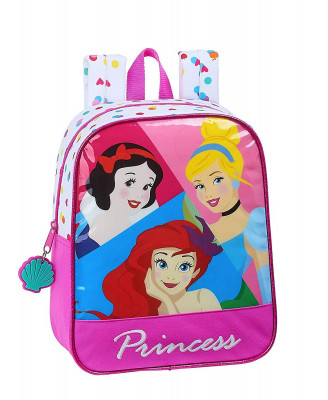 Mochila Pré Escolar 27cm adap trolley Princesas Disney Be Bright