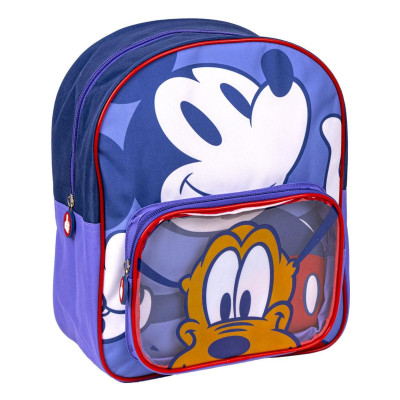 Mochila Pré Escolar 30cm Mickey e Pluto Disney