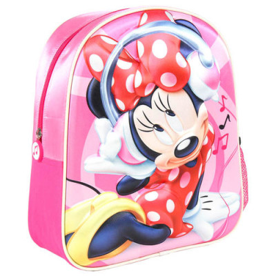 Mochila Pré Escolar 31cm 3D Minnie