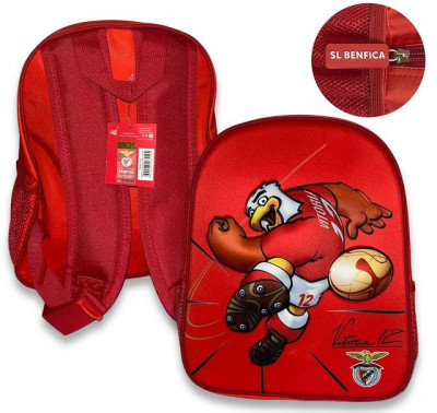 Mochila Pré Escolar 31cm Benfica Águia Vitória 3D
