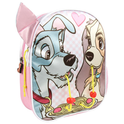 Mochila Pré Escolar 31cm Dama e o Vagabundo Disney