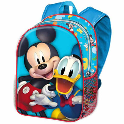 Mochila Pré Escolar 31cm Mickey Cheerful 3D