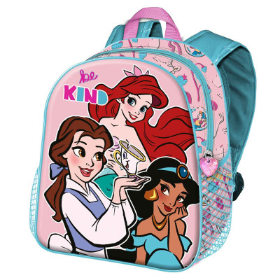 Mochila Pré Escolar 31cm Princesas Disney Be Kind 3D