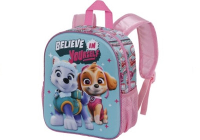 Mochila Pré Escolar 31cm Skye Patrulha Pata Believe in Yourself 3D