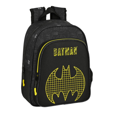 Mochila Pré Escolar 33cm adap trolley Batman Comix