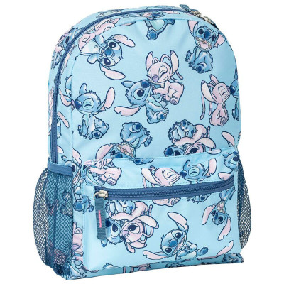 Mochila Pré Escolar 33cm Stitch e Angel Disney
