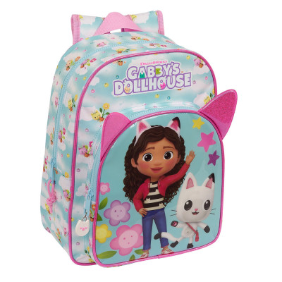 Mochila Pré Escolar 34cm adap trolley A Casa de Bonecas da Gabby