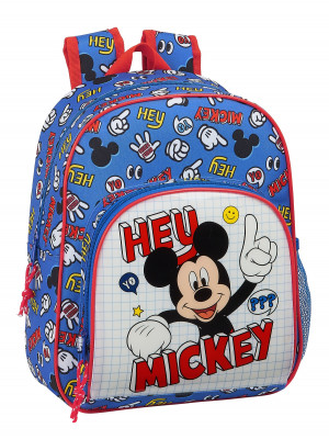 Mochila Pré Escolar 34cm adap trolley Mickey Things