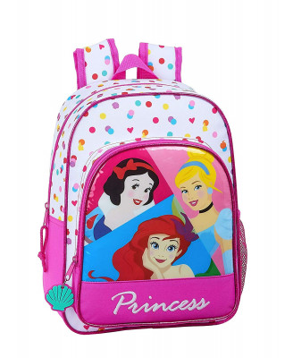 Mochila Pré Escolar 34cm adap trolley Princesas Disney Be Bright