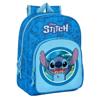 Mochila Pré Escolar 34cm adap trolley Stitch Disney