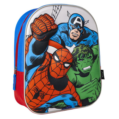 Mochila Pré Escolar 3D Avengers Marvel 31cm