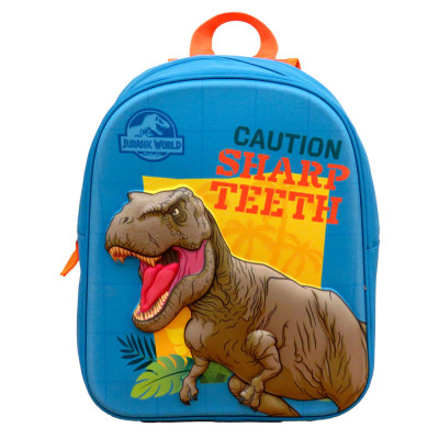 Mochila Pré Escolar 3D Dino Jurassic World 30cm