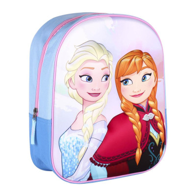 Mochila Pré Escolar 3D Frozen Disney 31cm