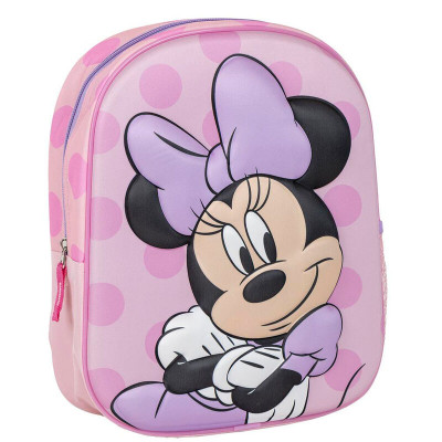Mochila Pré Escolar 3D Minnie Disney 31cm