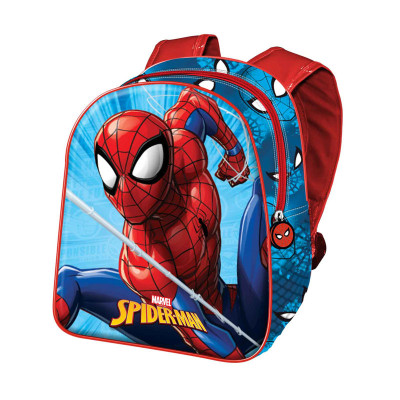 Mochila Pré-Escolar 3D Pequena Spiderman 25cm