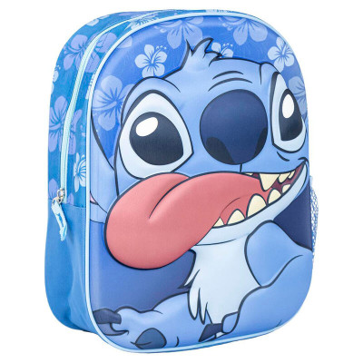 Mochila Pré Escolar 3D Stitch Disney 31cm