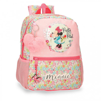 Mochila Pré Escolar adap trolley 32cm Minnie Florals