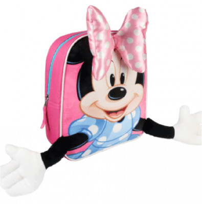 Mochila pré-escolar  com braços Minnie Disney 28cm