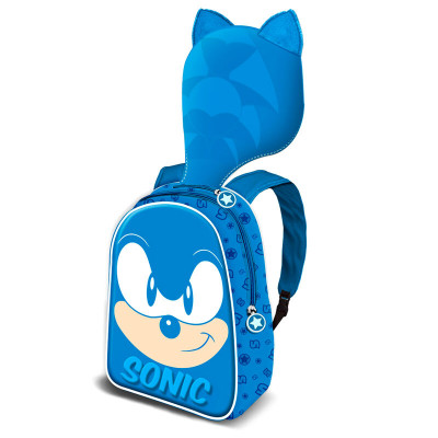 Mochila Pré Escolar com Capuz Sonic 31cm