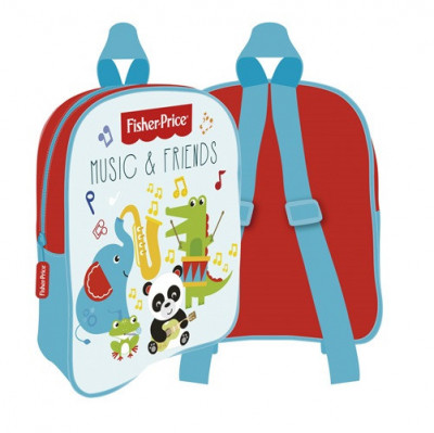 Mochila Pré Escolar Fisher Price Music & Friends 28cm