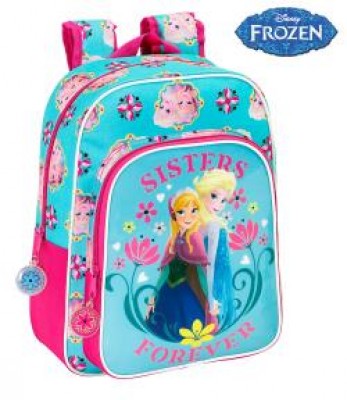 Mochila Pre Escolar Frozen Sisters Forever Flower, adap trolley