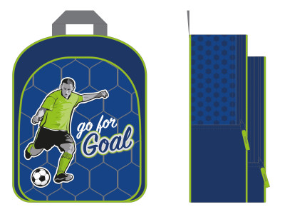 Mochila Pré Escolar Futebol 30cm