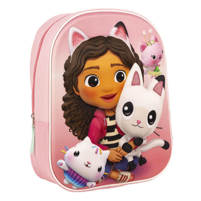 Mochila Pré Escolar Gabby´s Dollhouse 3D 31cm