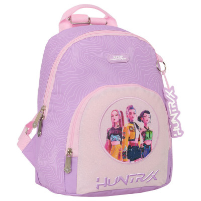 Mochila Pré-Escolar Huntrix Kpop Demon Hunters Lilás 30cm