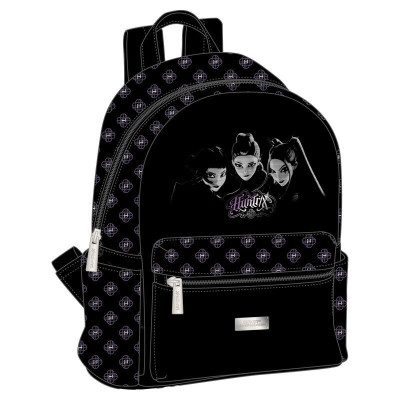 Mochila Pré-Escolar Kpop Demon Hunters Preta 28cm