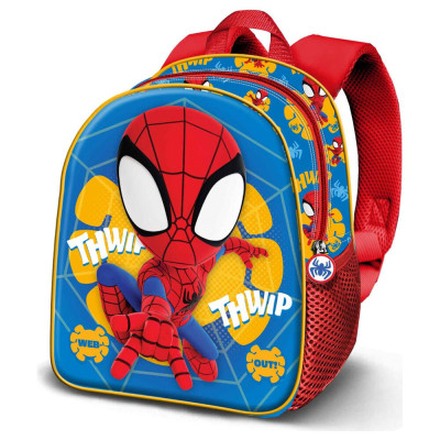 Mochila Pré-Escolar Marvel Spidey Com Estampa 3D de Teia de Aranha 31cm